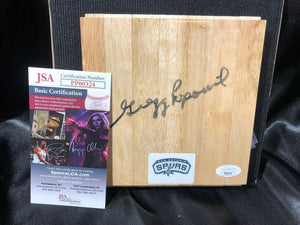 San Antonio Spurs Head Coach Gregg Popovich autographed hardwood w/ JSA cert