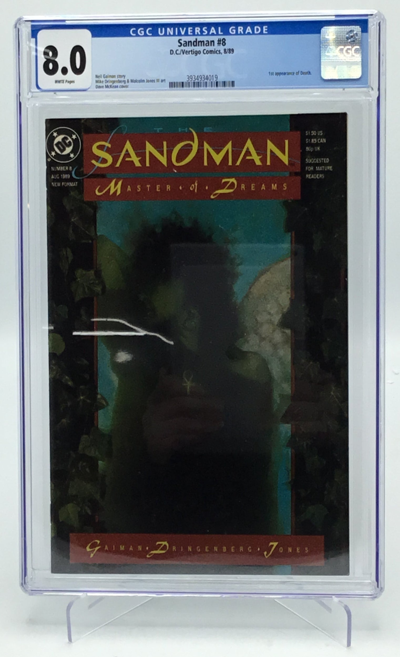 Sandman #8 - CGC 8.0 - First appearance of Death