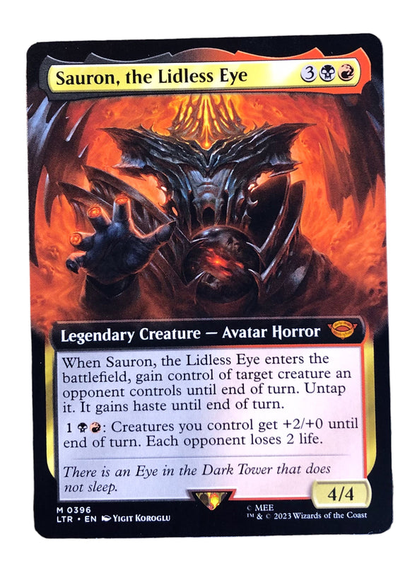 Sauron, the Lidless Eye (Extended Art) - Universes Beyond: The Lord of the Rings: Tales of Middle-earth (LTR) - #396 - NM
