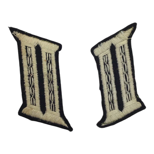 Scarce German SS Pioneer EM/NCO Collar Tab Matching Set
