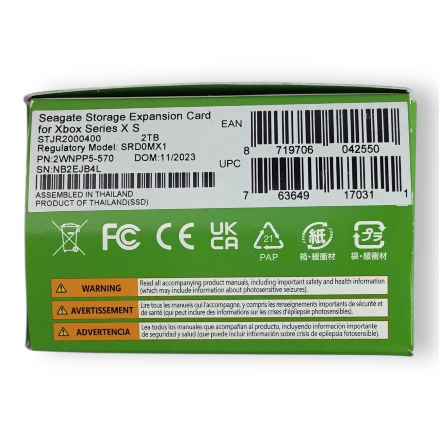 Seagate Storage Expansion Card for Xbox Series X|S 2TB - Like New