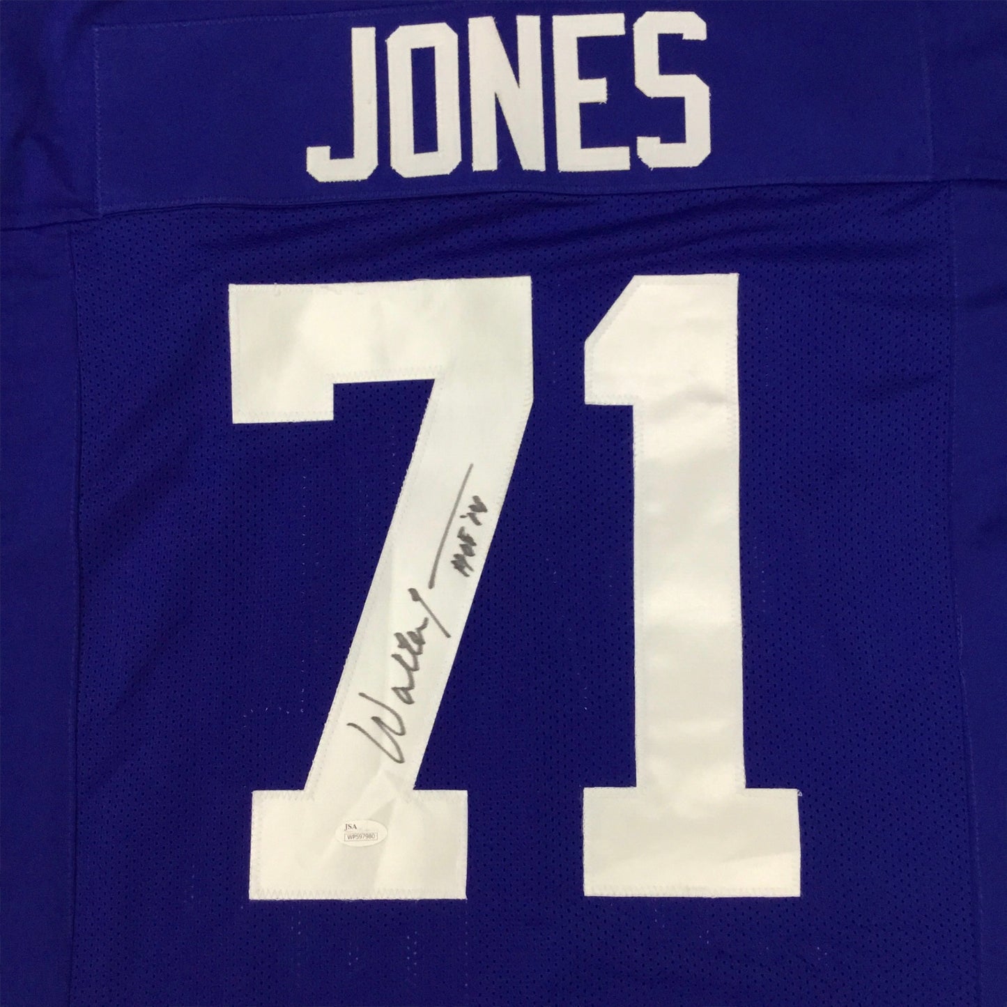 Seattle Seahawks Walter Jones #71 Signed Blue Jersey (Excellent Condition)