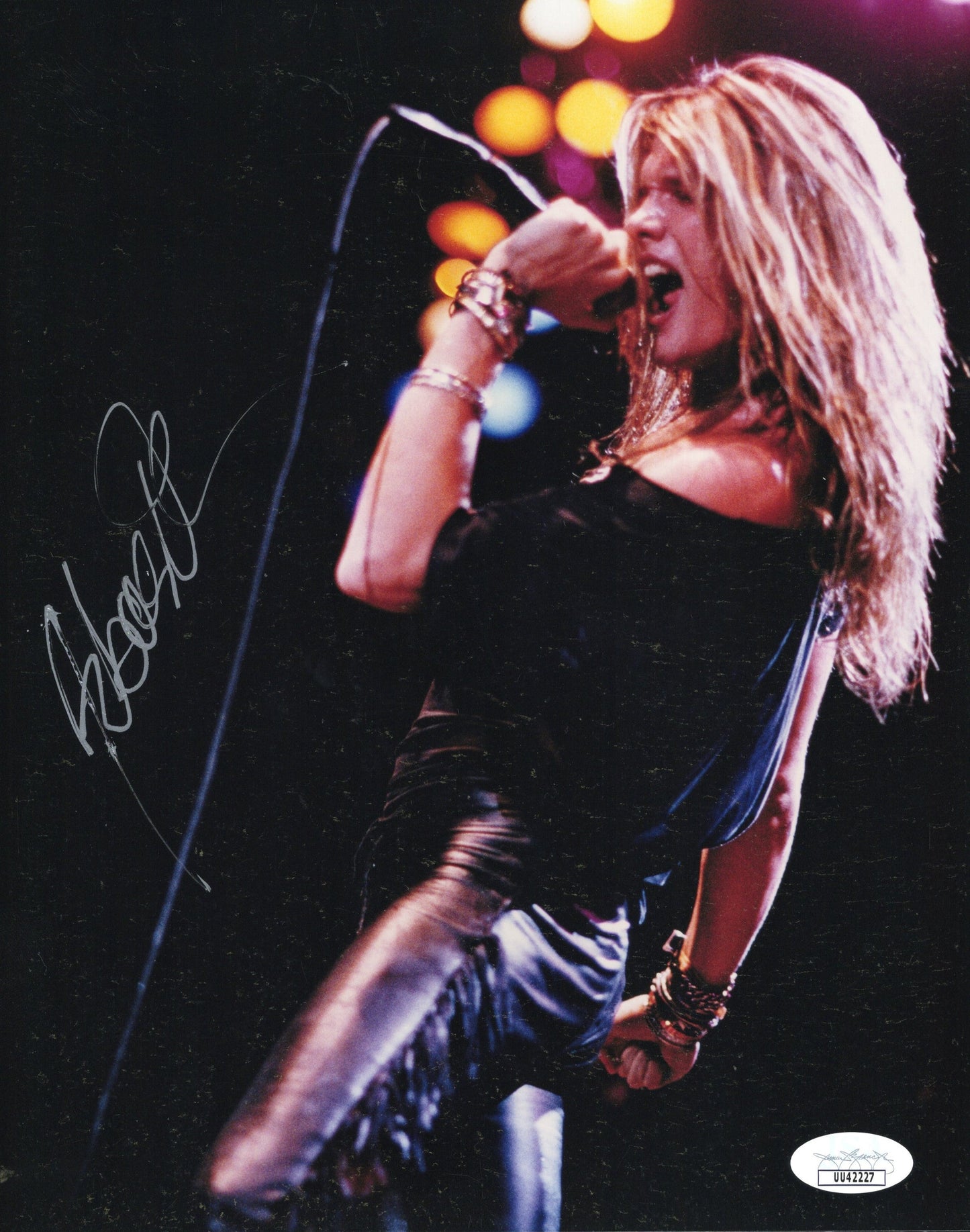 Sebastian Bach Lead Singer of Skid Row on Stage Signed Photo 8x10 - Rare! JSA and PSA Letter Double Certified Authentic UU42227