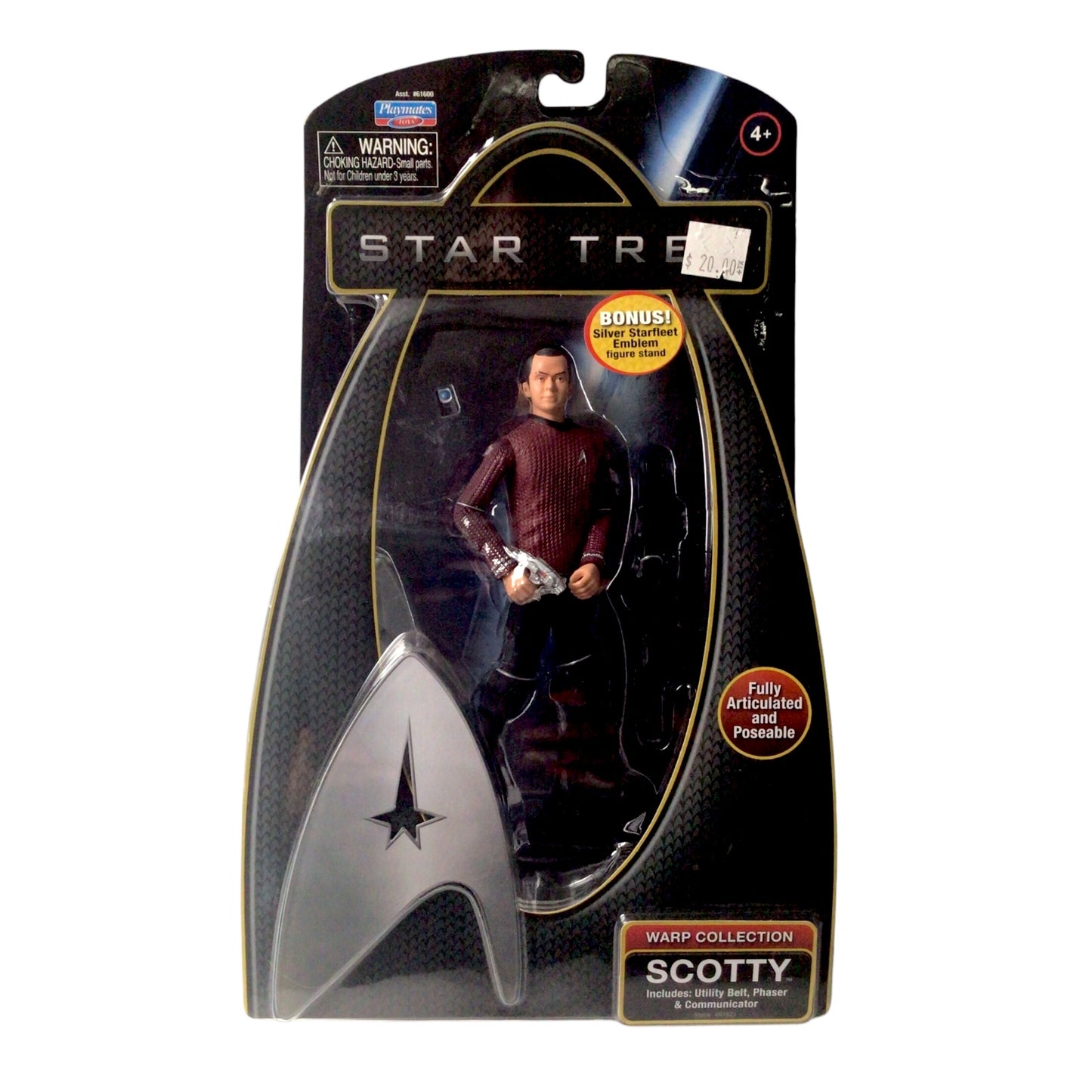 Set of 6 Star Trek Warp Collection Action Figures - Playmates
