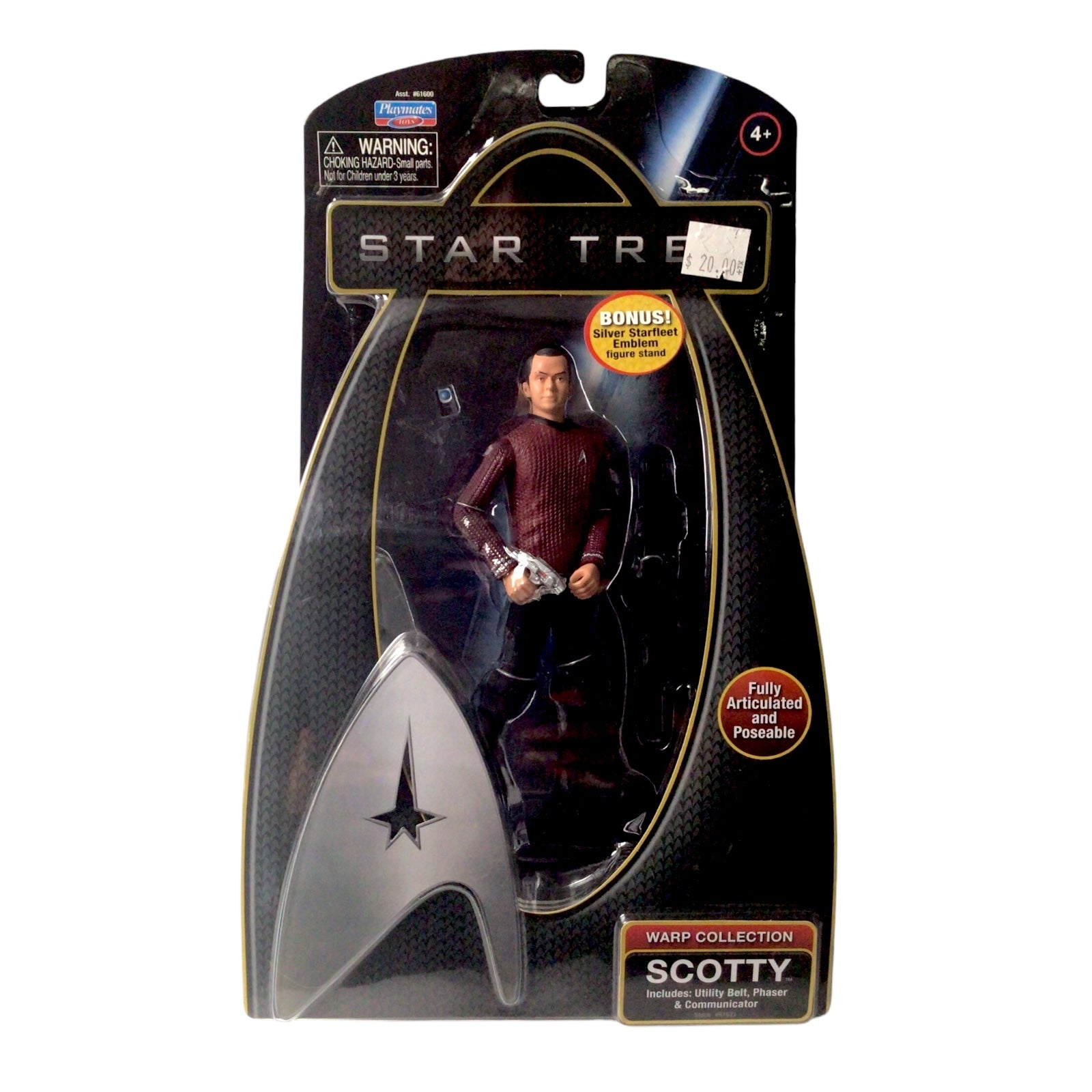 Set of 6 Star Trek Warp Collection Action Figures - Playmates