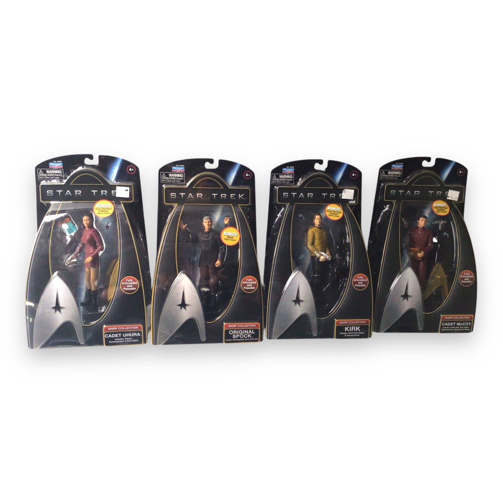 Set of 6 Star Trek Warp Collection Action Figures - Playmates