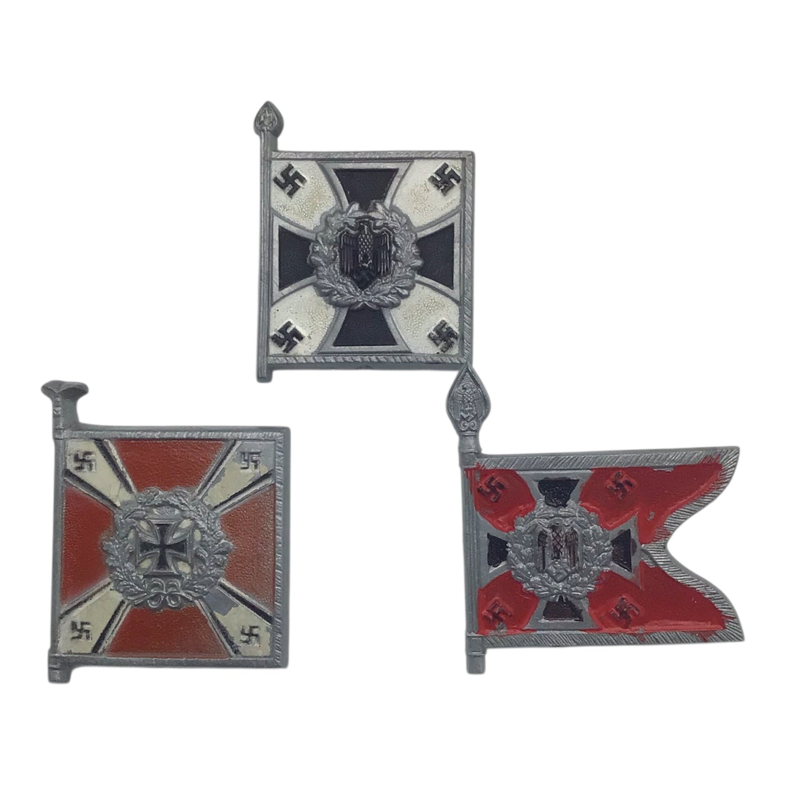 Set of 9 German WW2 WHW (Winterhilfswerk Des Deutschen Volkes) Donation Tinnies
