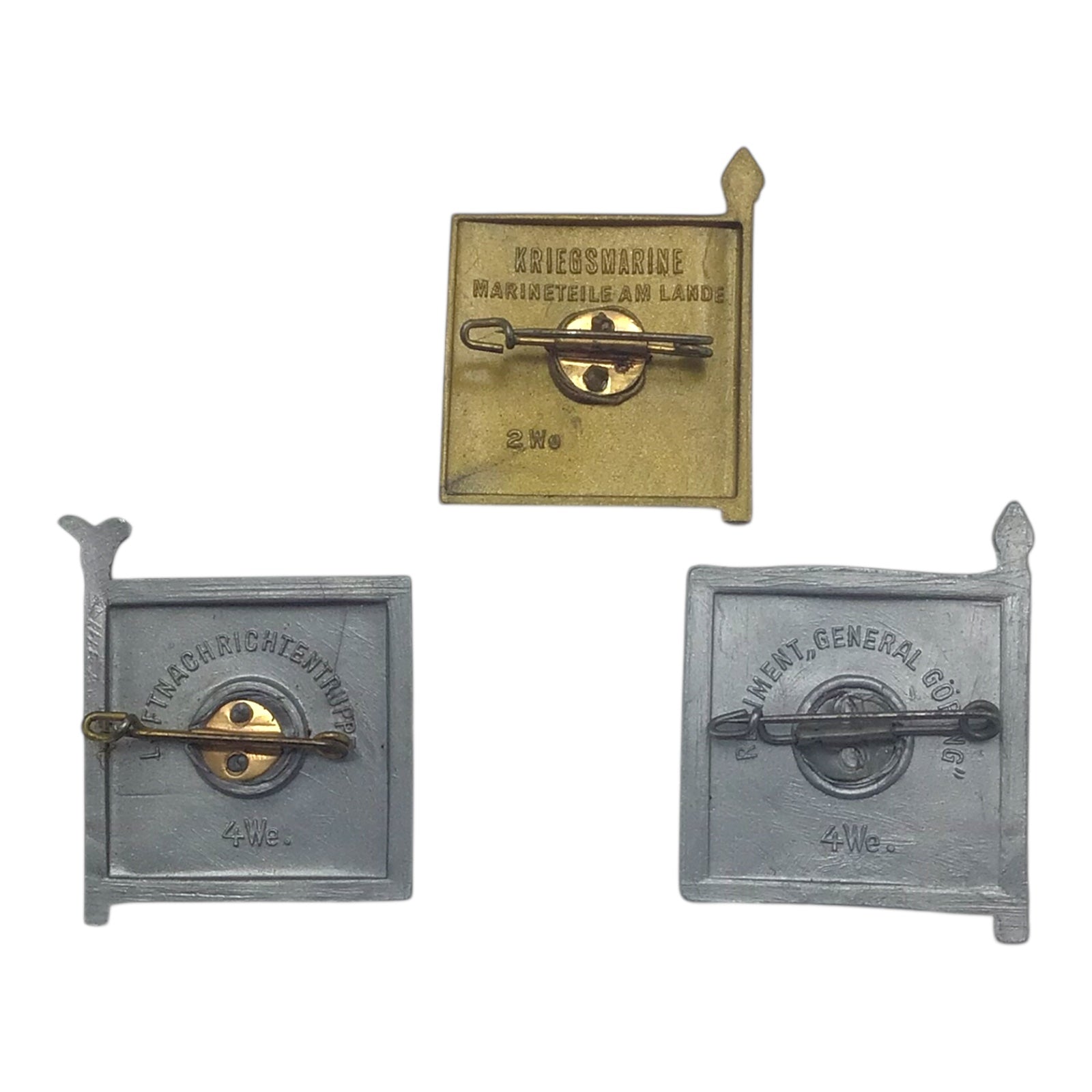Set of 9 German WW2 WHW (Winterhilfswerk Des Deutschen Volkes) Donation Tinnies