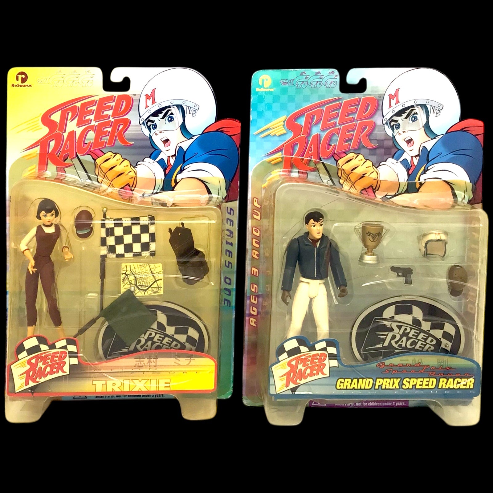 Set of Two Vintage Speed Racer Action Figures by ReSaurus