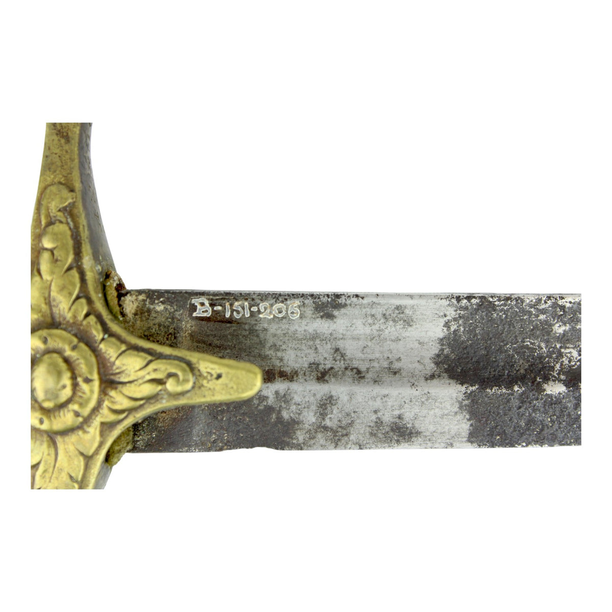 Shamshir Sword with Lion Head Pommel, Ring Mount & Museum Mark B-11-206
