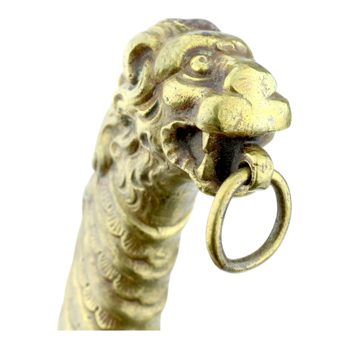 Shamshir Sword with Lion Head Pommel, Ring Mount & Museum Mark B-11-206