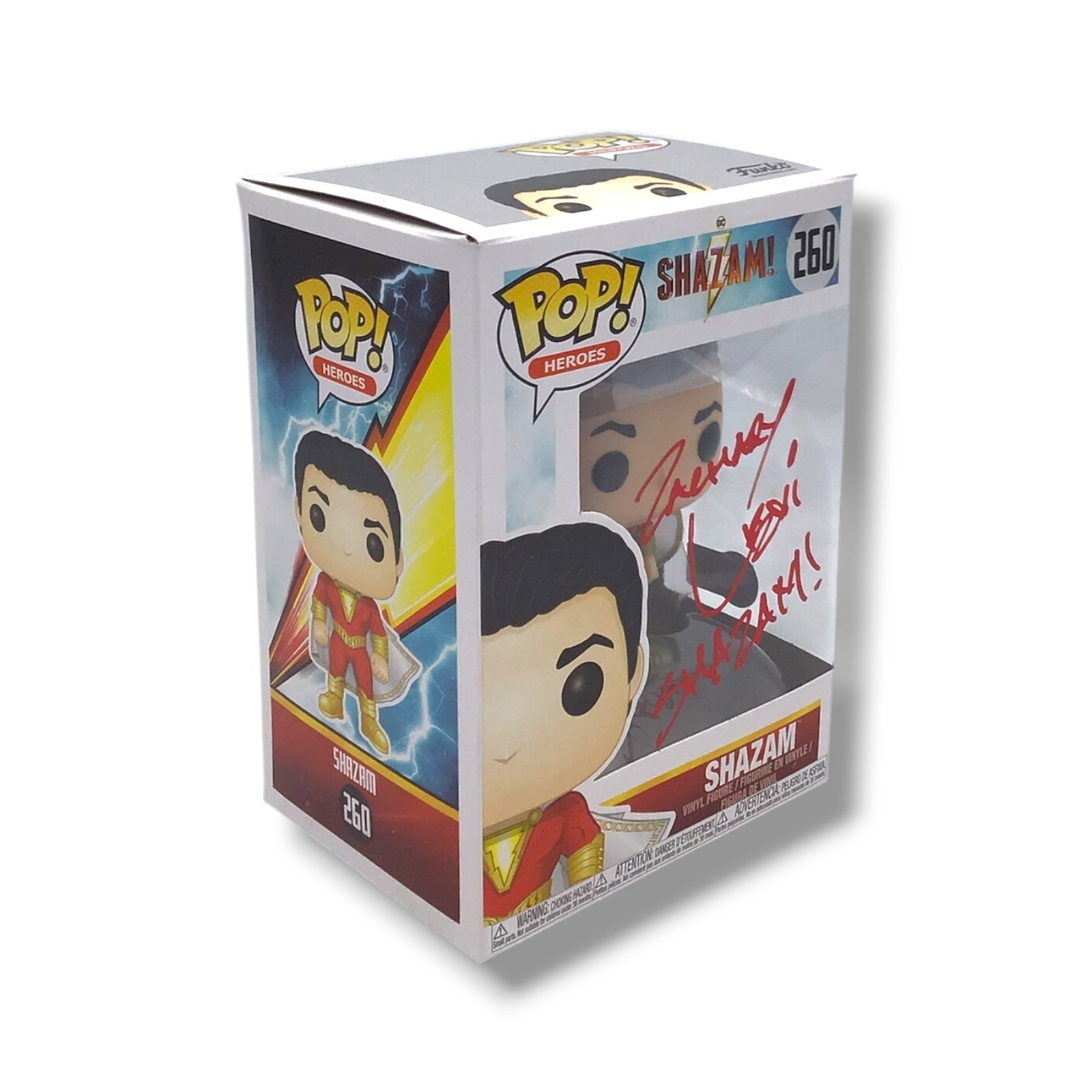 Shazam (#260) Funko POP! | Signed by Zachary Levi (Beckett Certified)