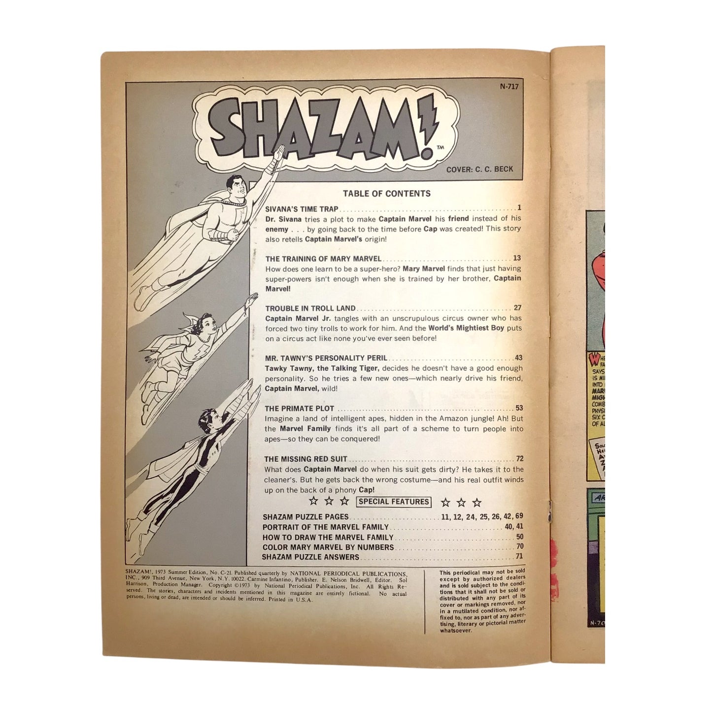 Shazam! The Original Captain Marvel – Limited Collectors' Edition C-21 (Summer 1973) - NM