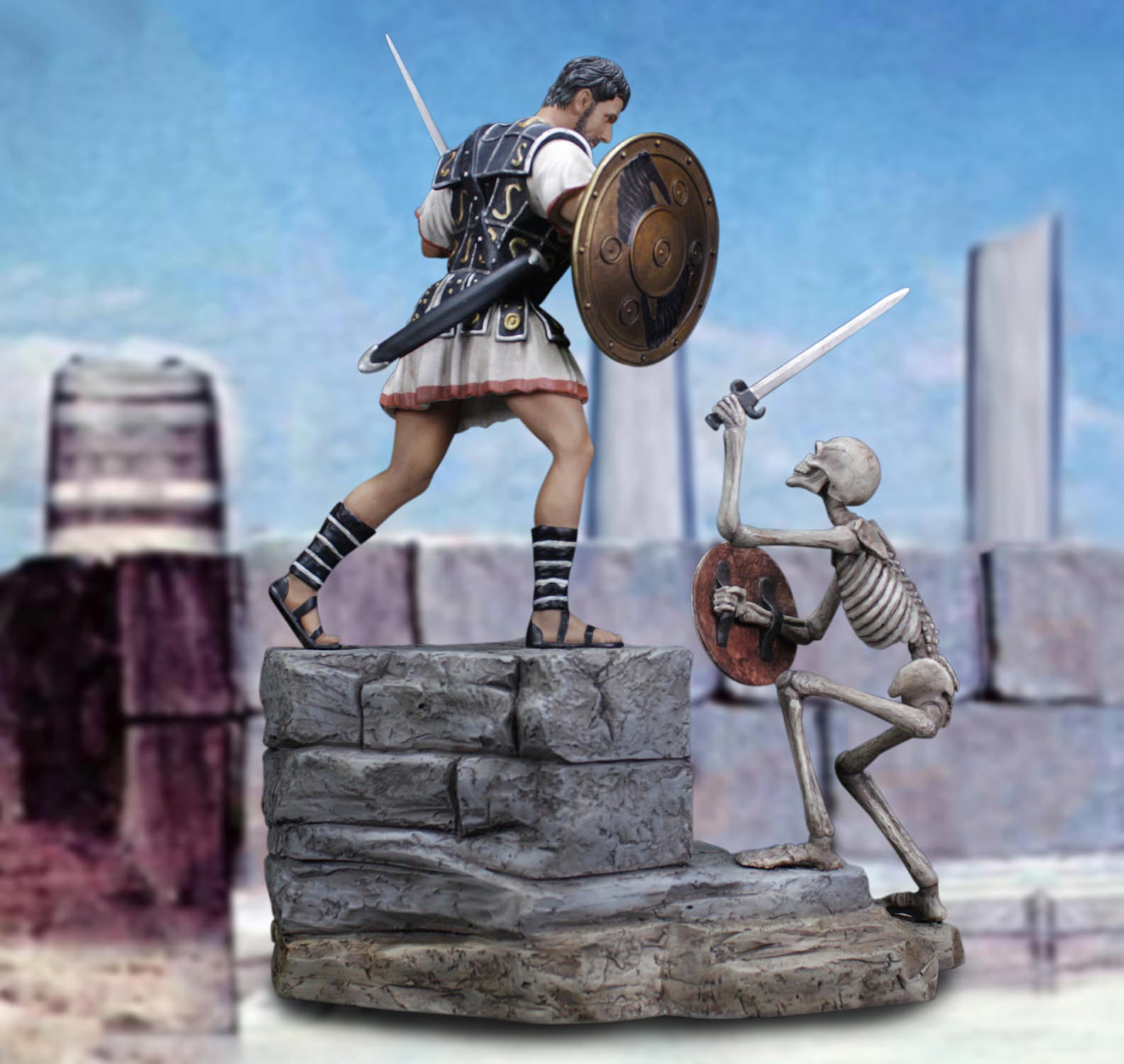 Sideshow Ray Harryhausen's Skeleton Battle Diorama Resin Statue