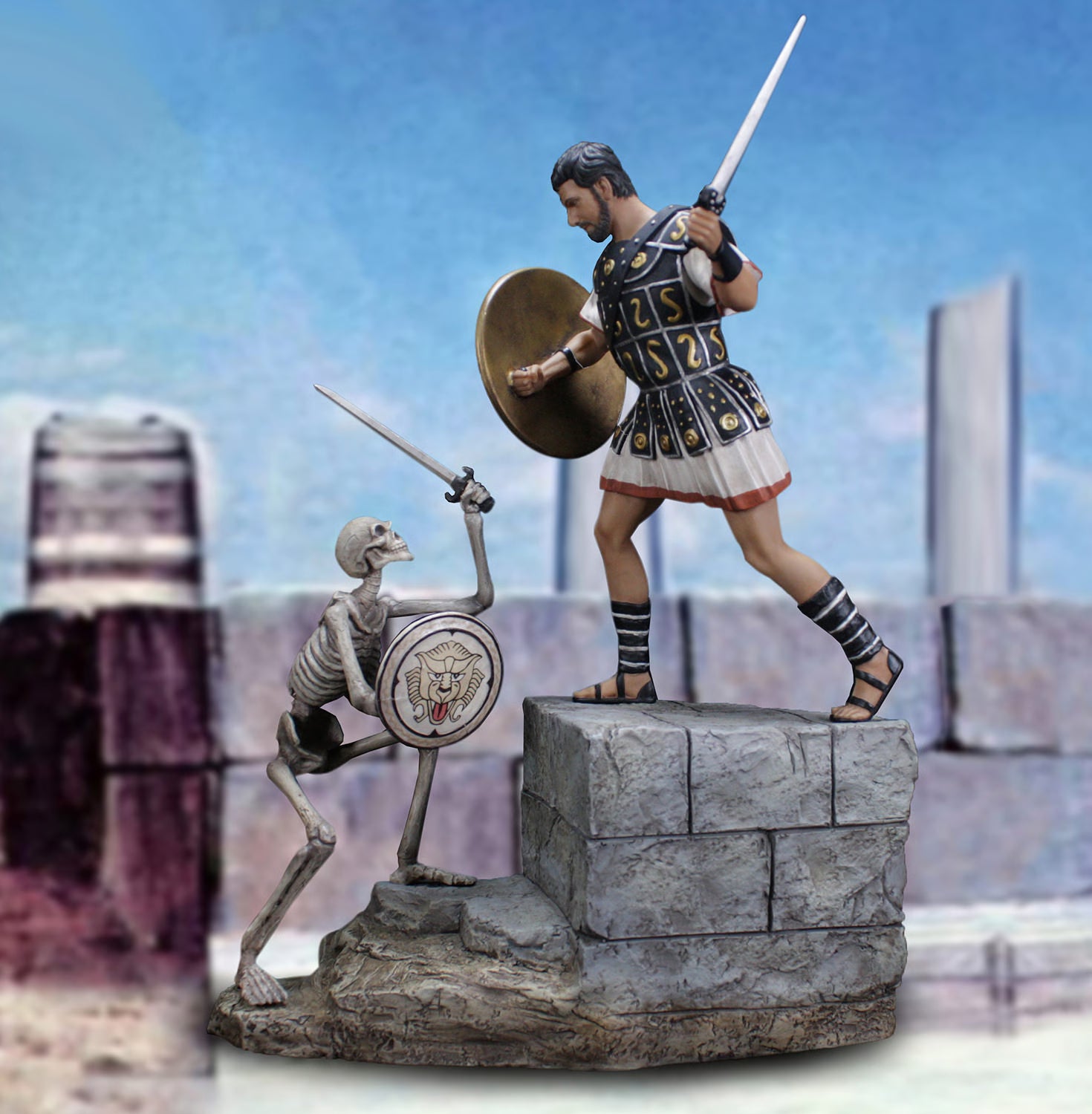 Sideshow Ray Harryhausen's Skeleton Battle Diorama Resin Statue