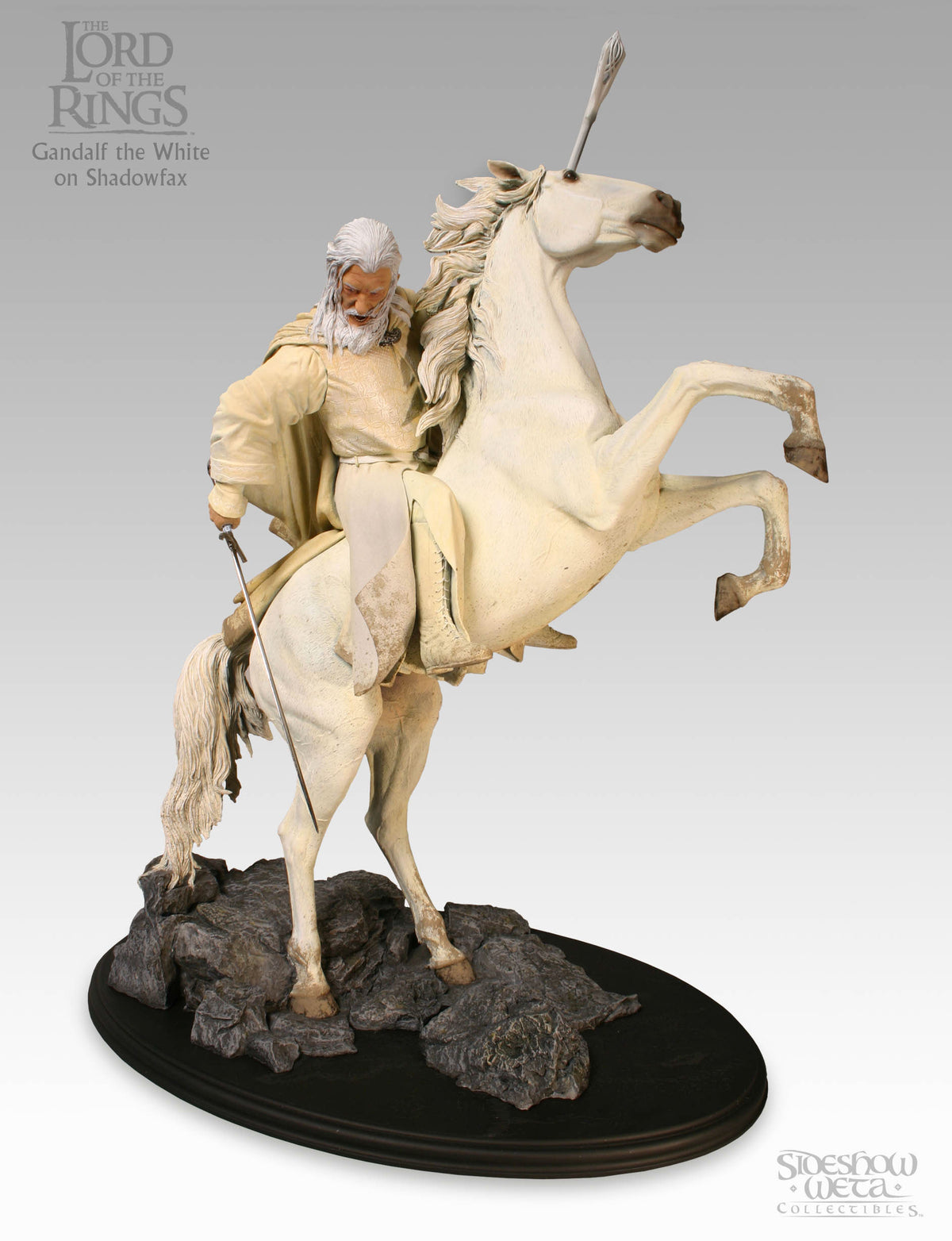 Shadowfax Rider Sideshow WETA Gandalf on Shadowfax Statue – Lord of the Rings Return o ...