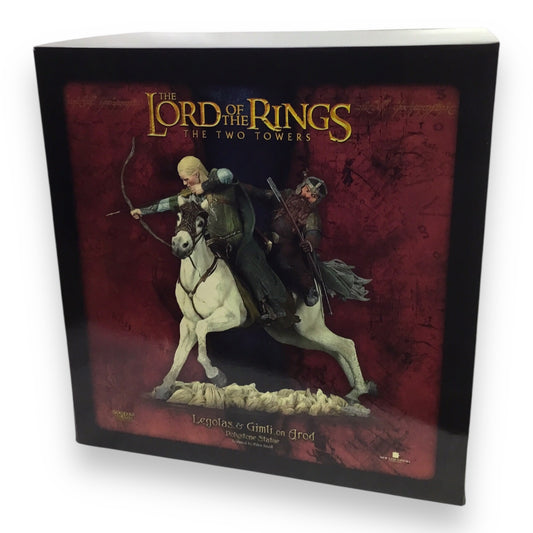 Sideshow WETA Legolas & Gimli on Arod Statue – Lord of the Rings The Two Tower