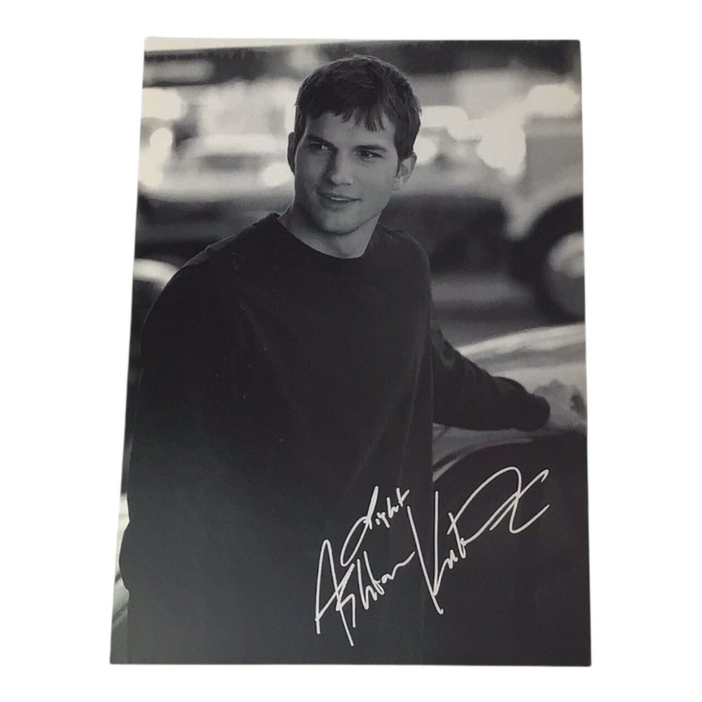 Signed Ashton Kutcher Photograph with Signature