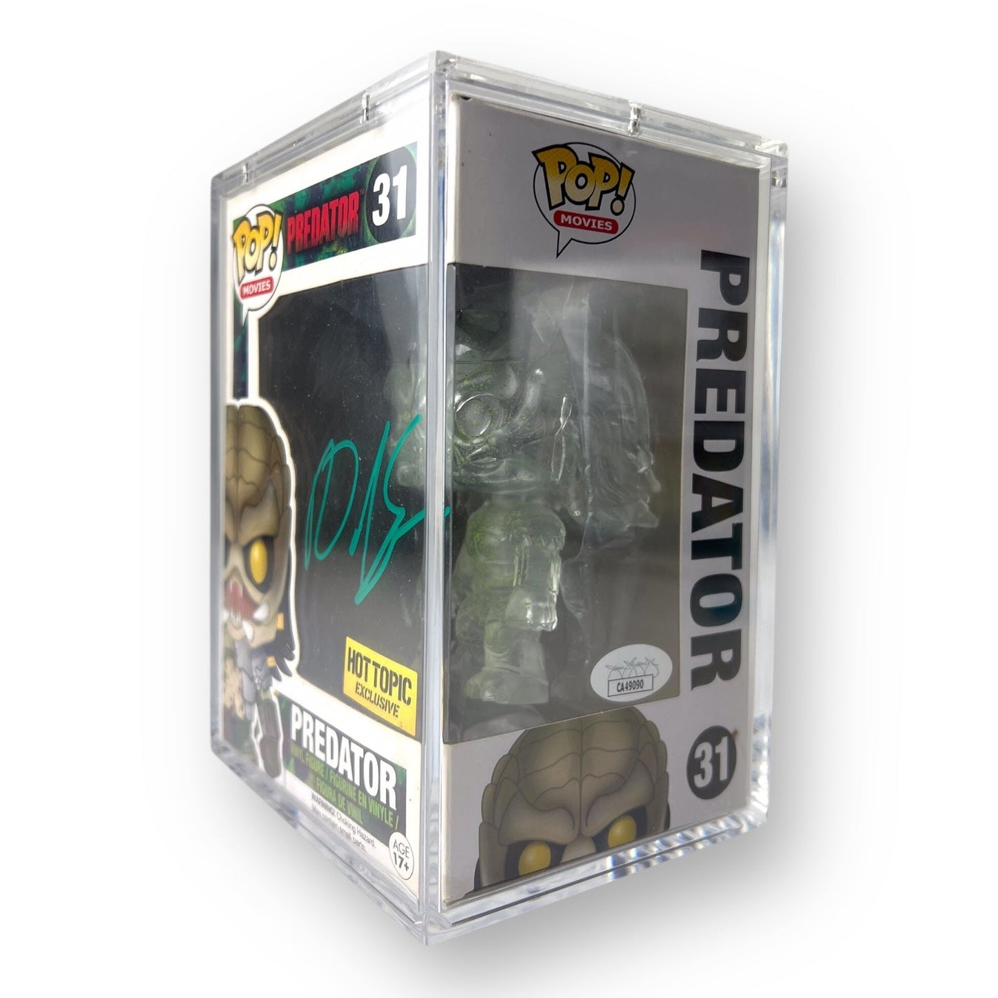 Signed Funko POP #31 Predator Figure by R. David Smith - Hard Case, JSA Certified