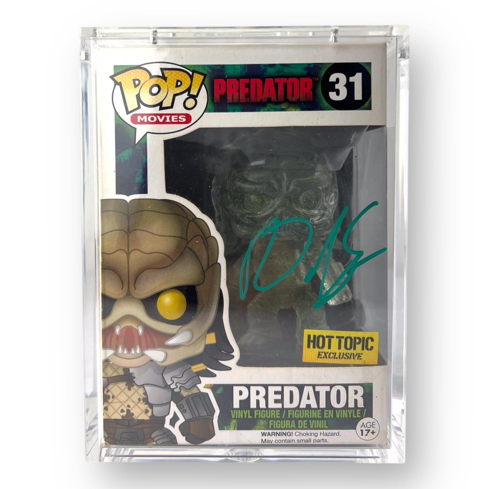 Signed Funko POP #31 Predator Figure by R. David Smith - Hard Case, JSA Certified