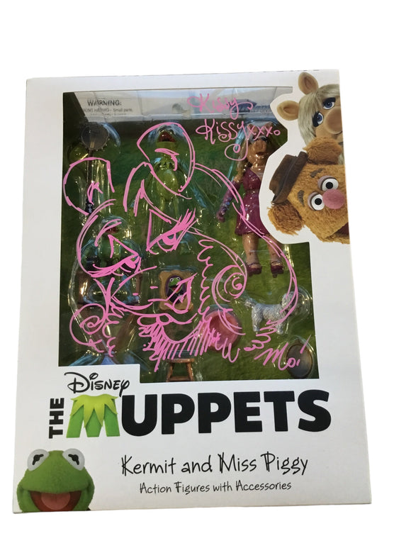 Signed Guy Gilchrist - Muppets Kermit and Miss Piggy Figure Pack