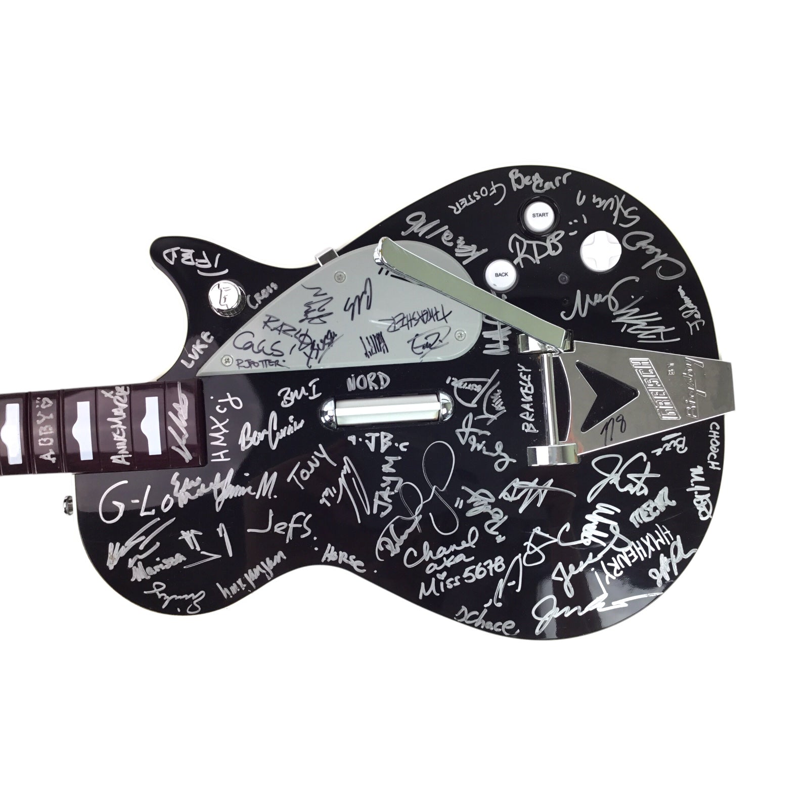 Signed Harmonix Rock Band Guitar - Development Team Autographed w/ Provenance