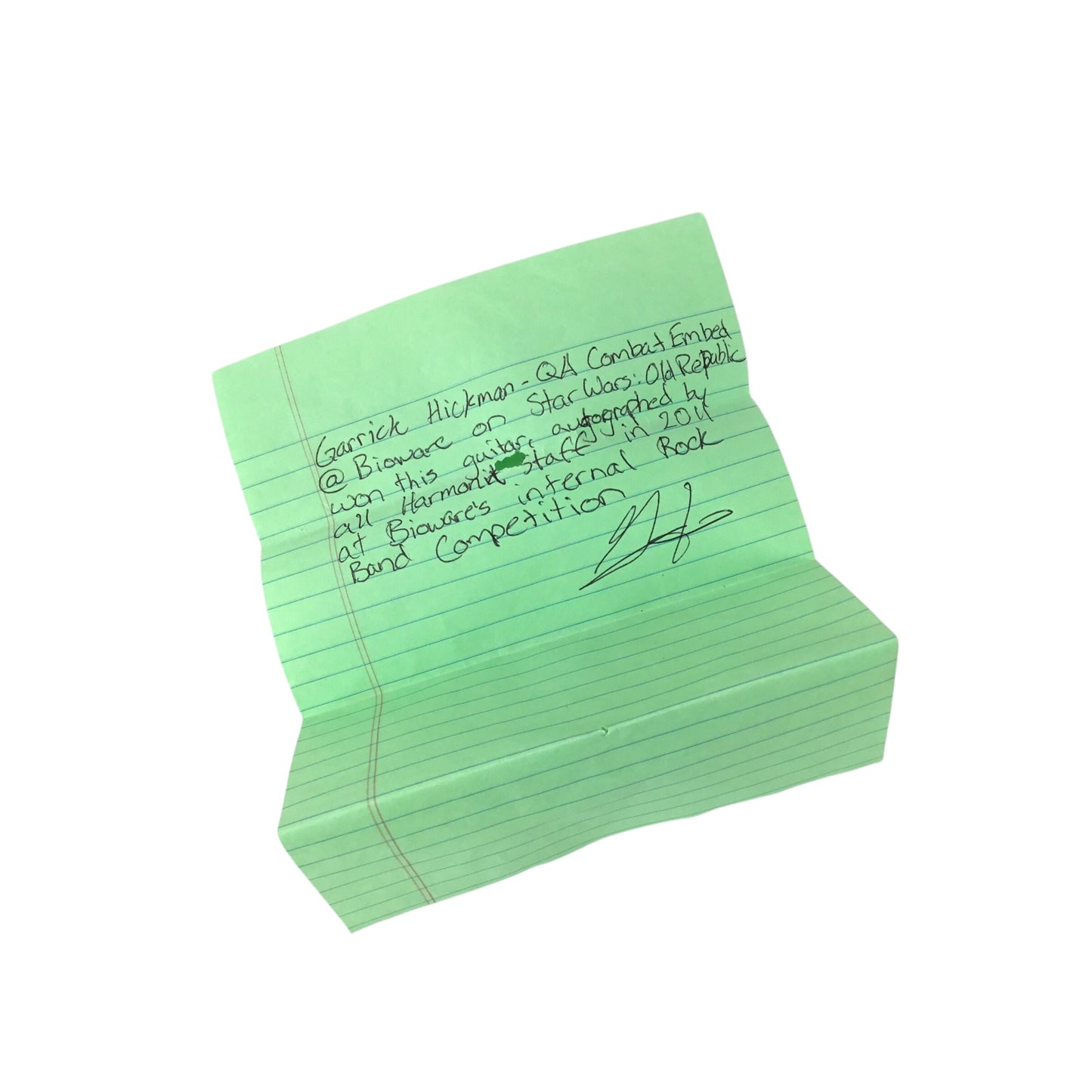 Signed Harmonix Rock Band Guitar - Development Team Autographed w/ Provenance