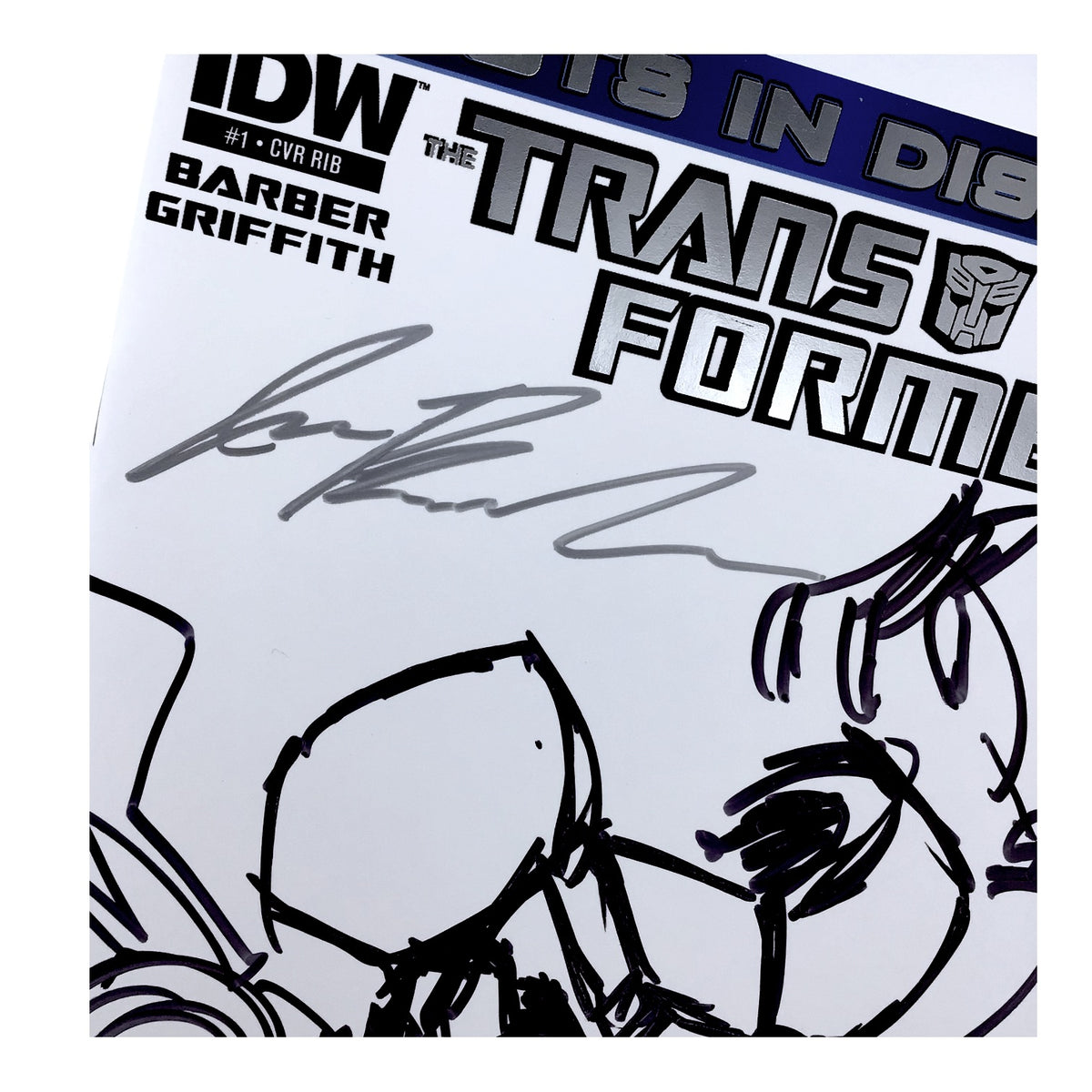 Signed IDW Transformers: Robots in Disguise #1 (2012) - Original Sketch by Andrew Griffith
