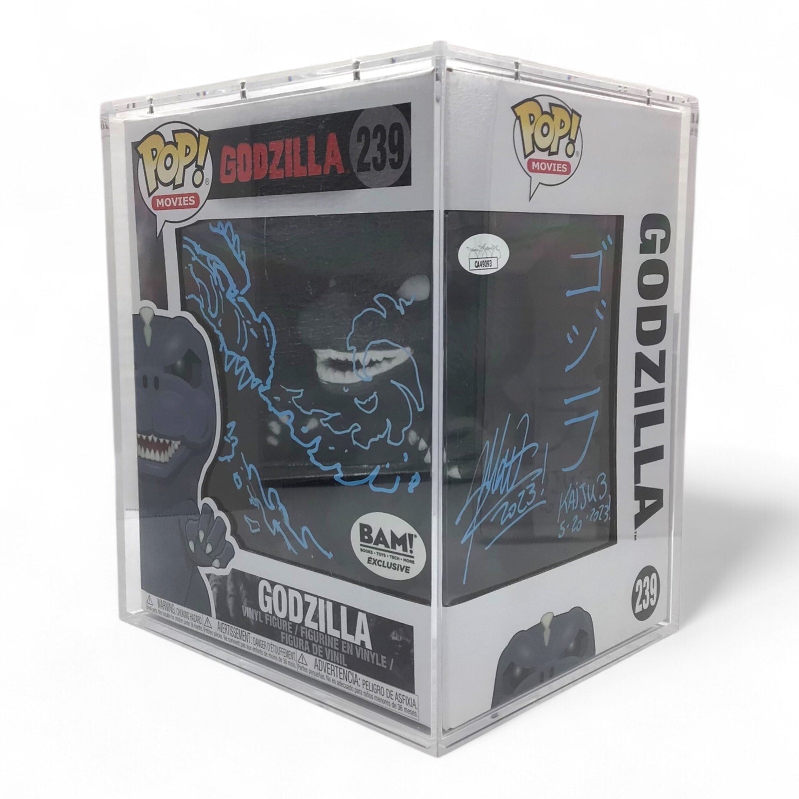 Signed Jumbo Funko POP Godzilla #239 by Matt Frank - Kaiju Inscription, JSA