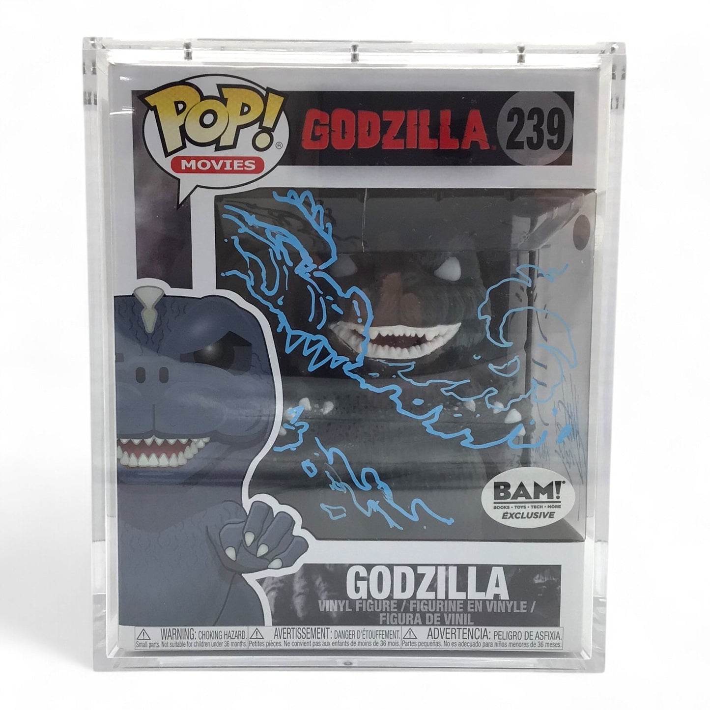 Signed Jumbo Funko POP Godzilla #239 by Matt Frank - Kaiju Inscription, JSA