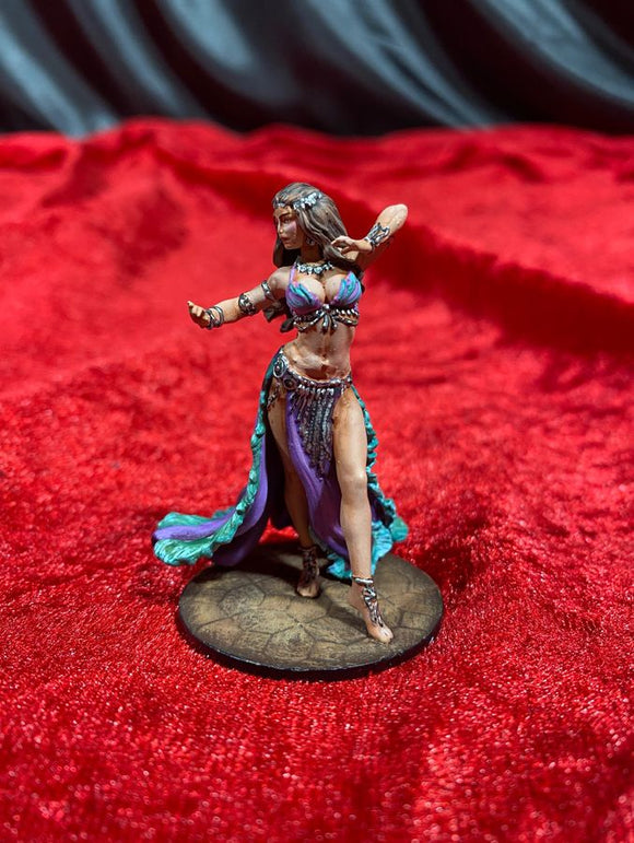 Silver Dream Studio Orient Girl, Belly Dance (purple) hand cast & painted figure
