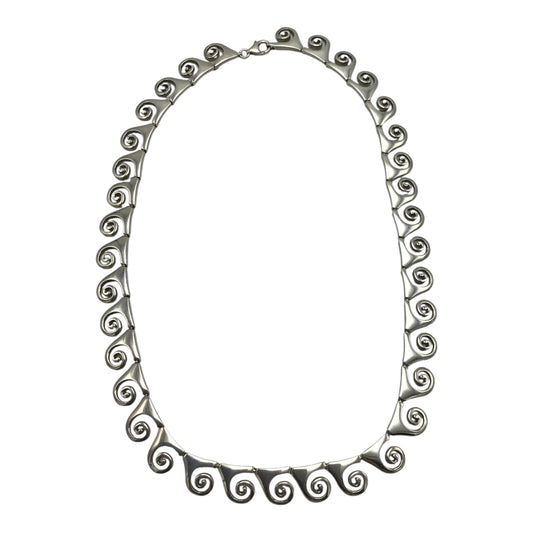 Silver Spiral Necklace - Sterling Silver 925