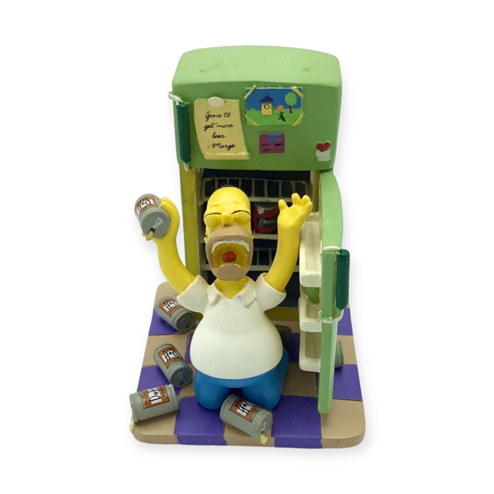 Simpsons: Oh Cruel Fate Homer Figurine - No Beer in Refrigerator - Hamilton Collection 2005