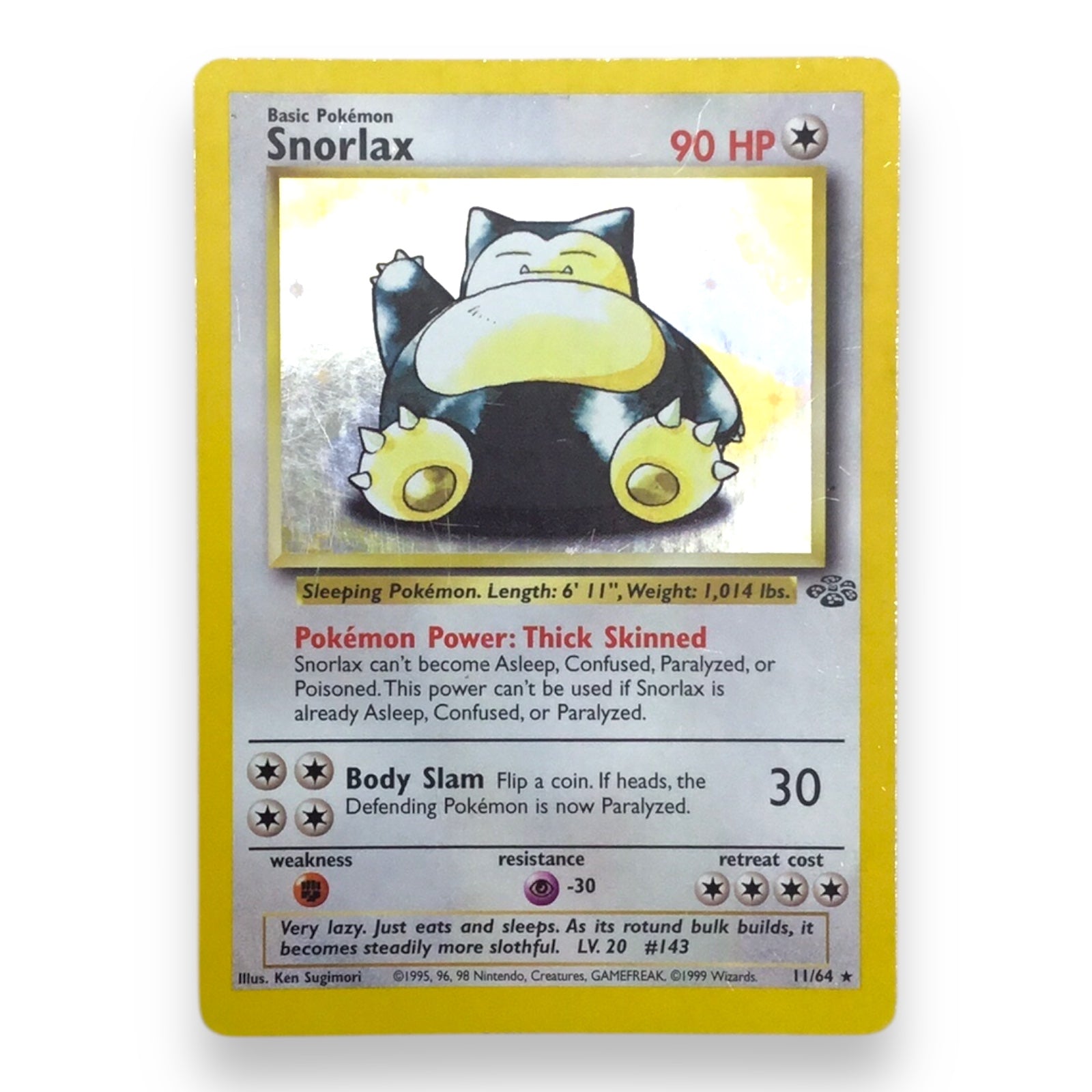 Snorlax (11/64) - Pokémon Holo Trading Card