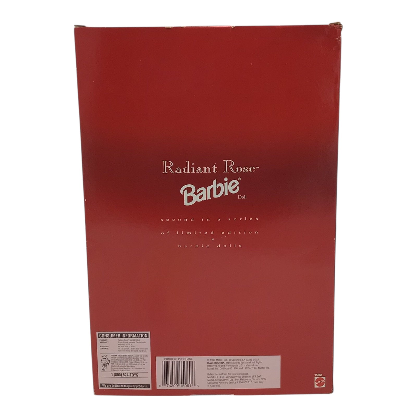 Society Style Collection Radiant Rose Barbie – Limited Edition (Second in Series, New in Box)