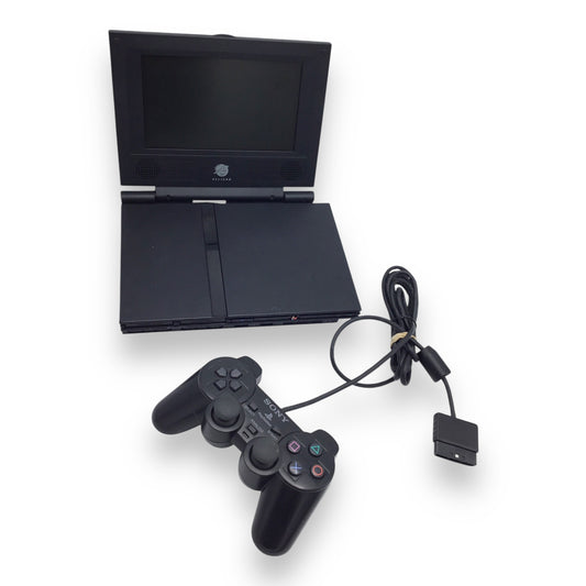 Sony PlayStation 2 Slim SCPH-70012 Console w/ Pelican Screen, Controller & Cables – Tested