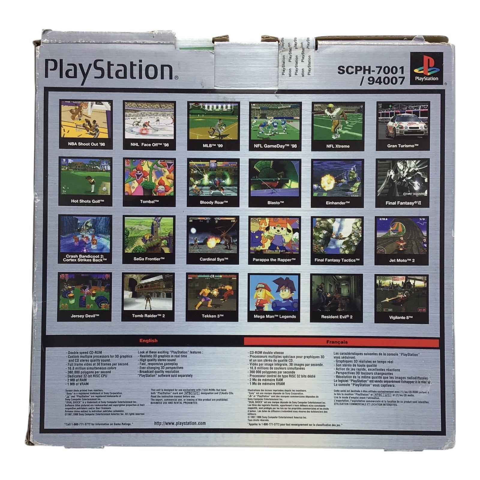 Sony PlayStation Dual Shock SCPH-7001 Original Console Box & Inserts – Box Only