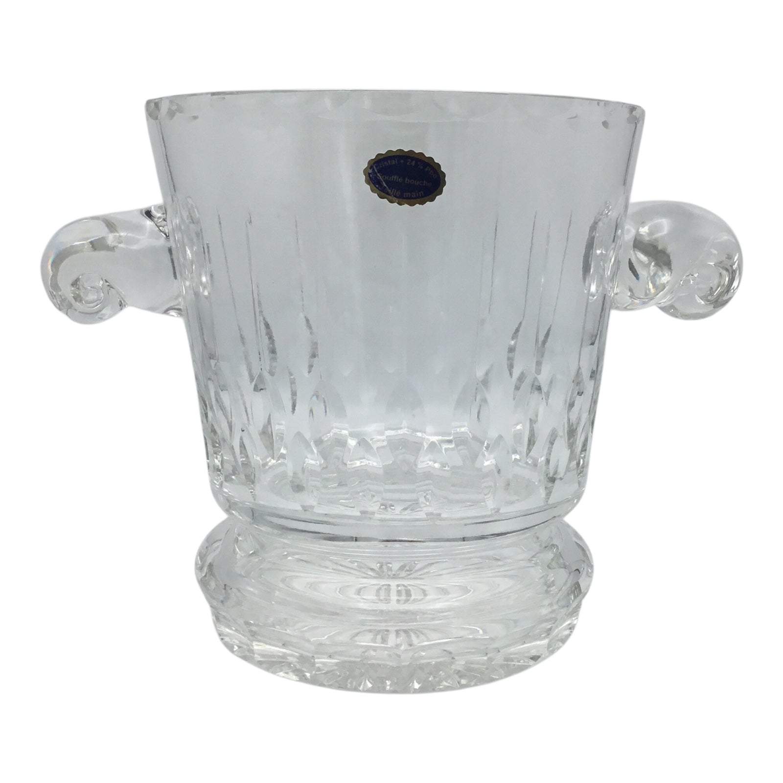 Soufflé-Bouche Crystal Champagne Bucket “Maeva” – Hand Cut Crystal (Model 104, Excellent Condition)
