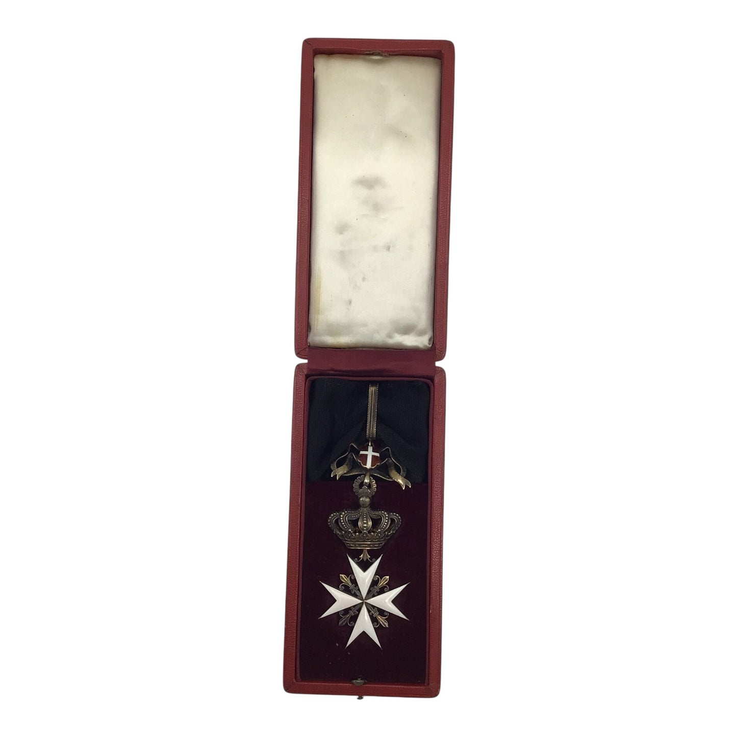 Sovereign Order of Knights of Malta Magistral Commander Cross Neck Badge w/ Award Box