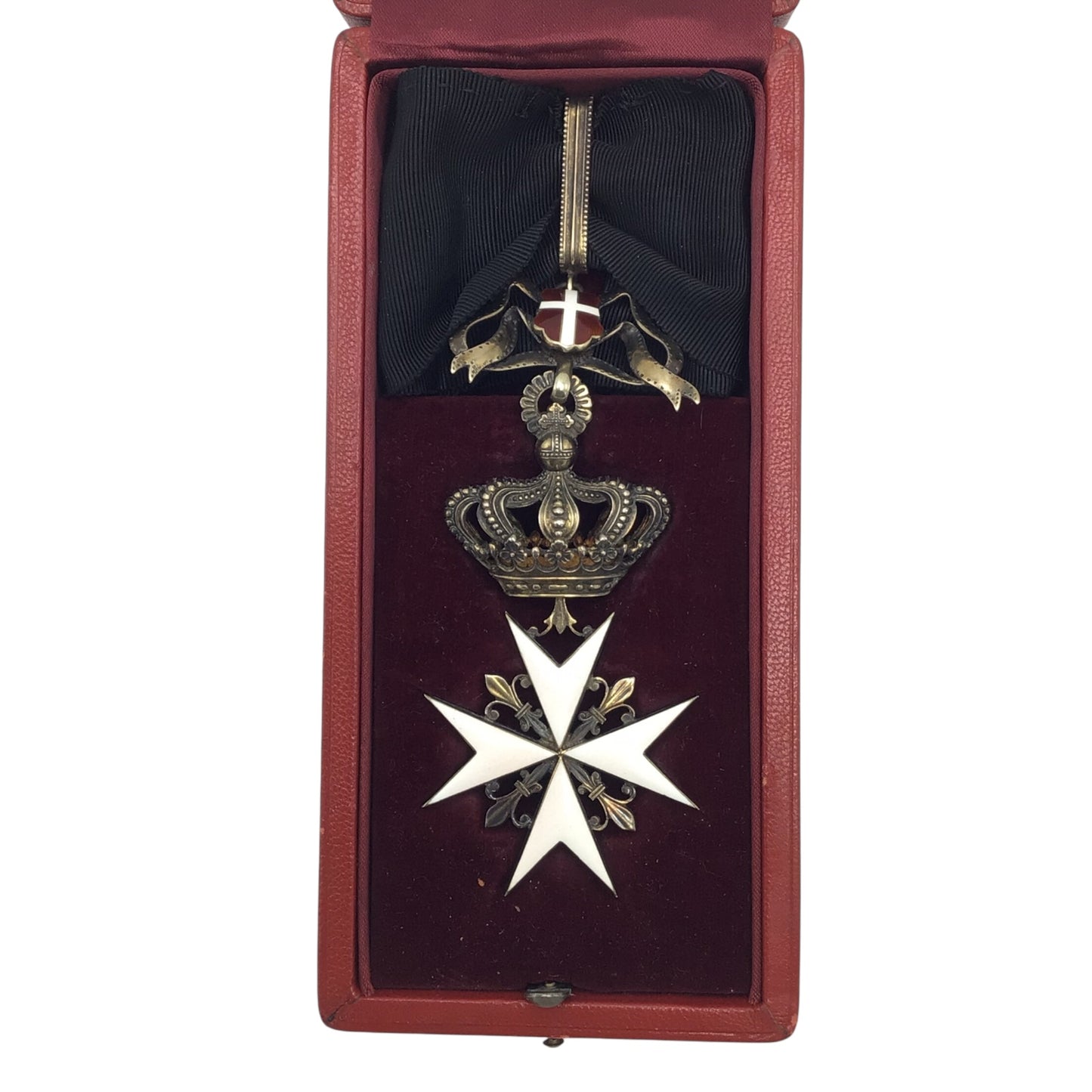 Sovereign Order of Knights of Malta Magistral Commander Cross Neck Badge w/ Award Box