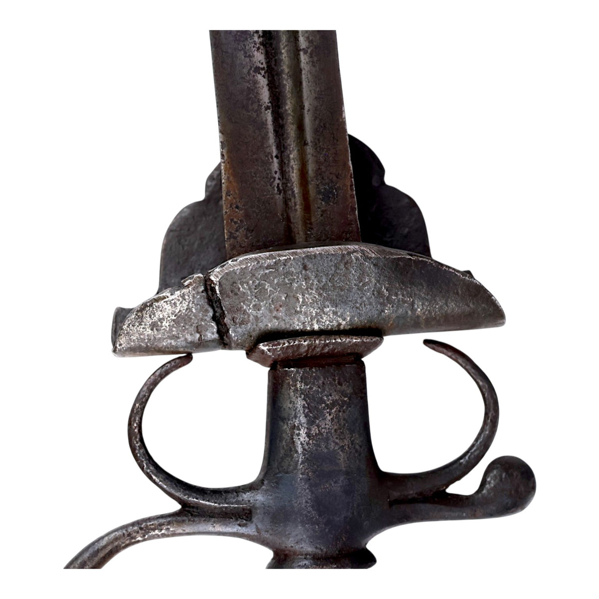 Spanish 18th/19th C. Trefoil Rapier Sword with D-Guard & German Silver Mount