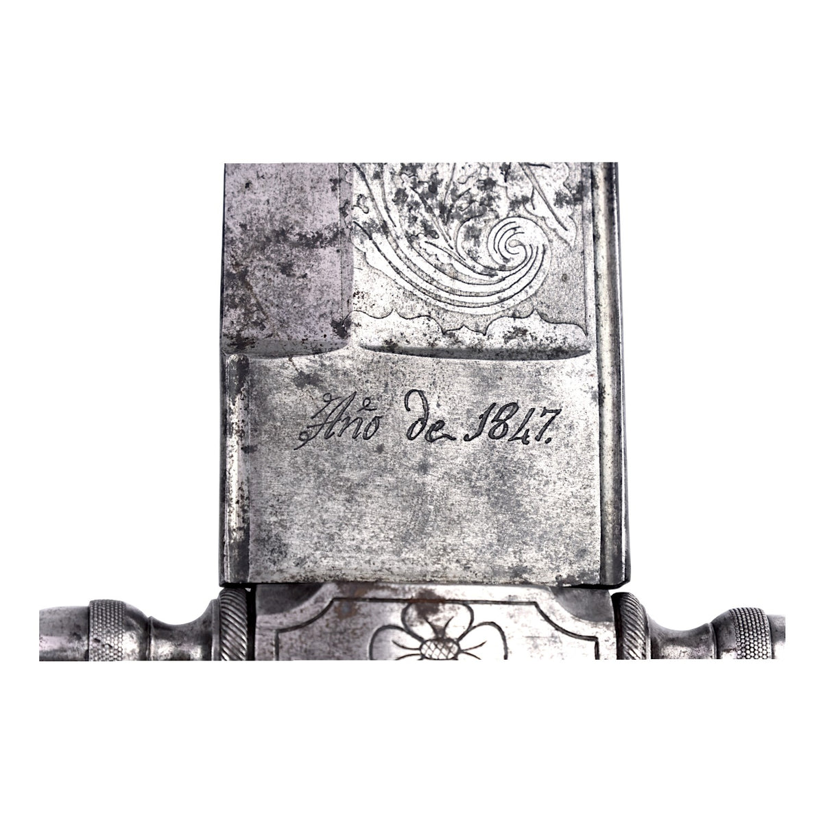 Spanish Plug Bayonet with Toledo-Stamped 1847 Blade