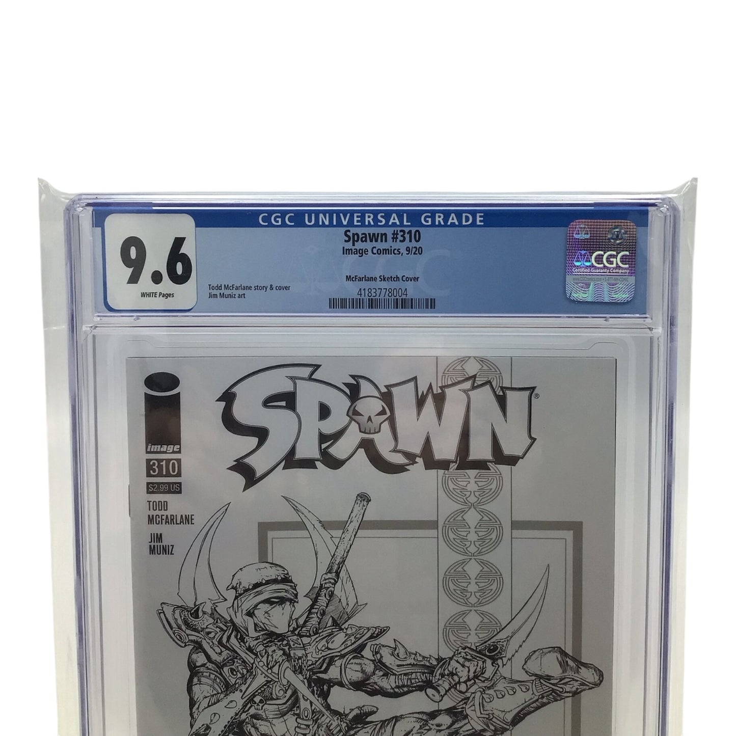 Spawn #310 McFarlane Sketch Cover - CGC Graded 9.6