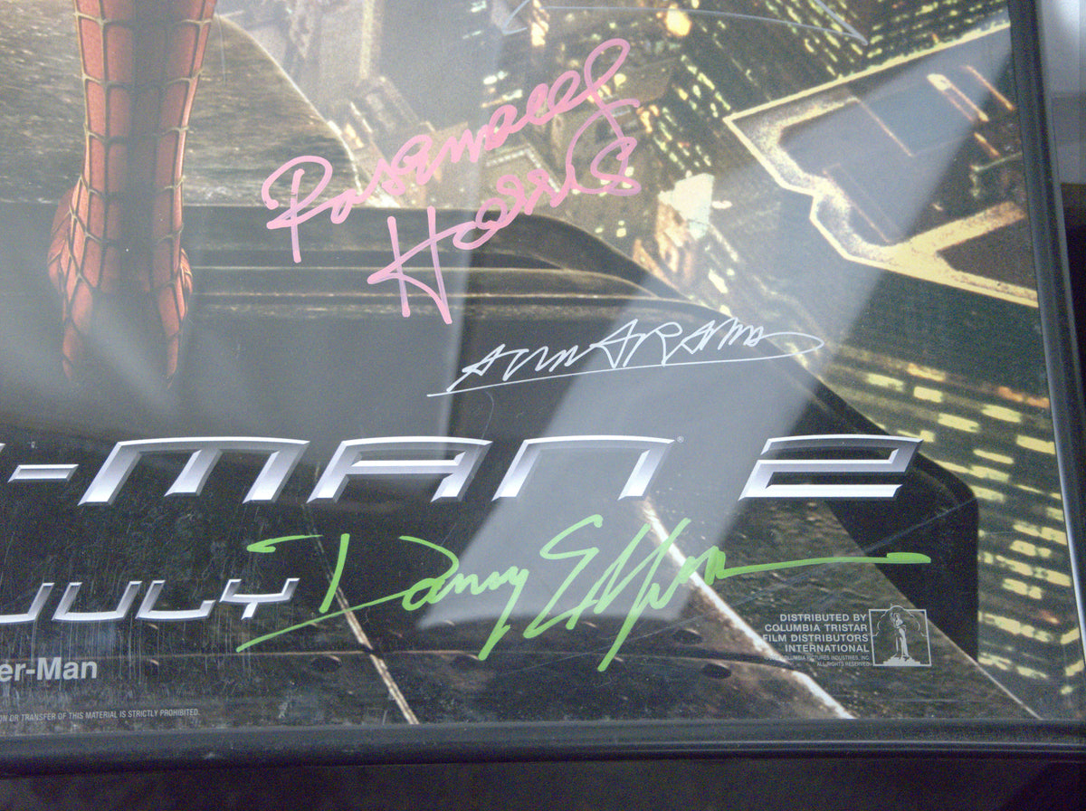 Spider-Man 2 (2004) Signed & Framed Poster – 12 Signatures with COA, Tobey Maguire, Kirsten Dunst, Bruce Campbell, Sam Raimi