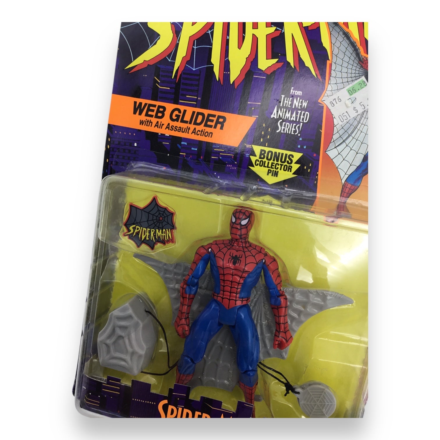 Spider-Man The Animated Series Web-Glider Spiderman Action Figure 1995