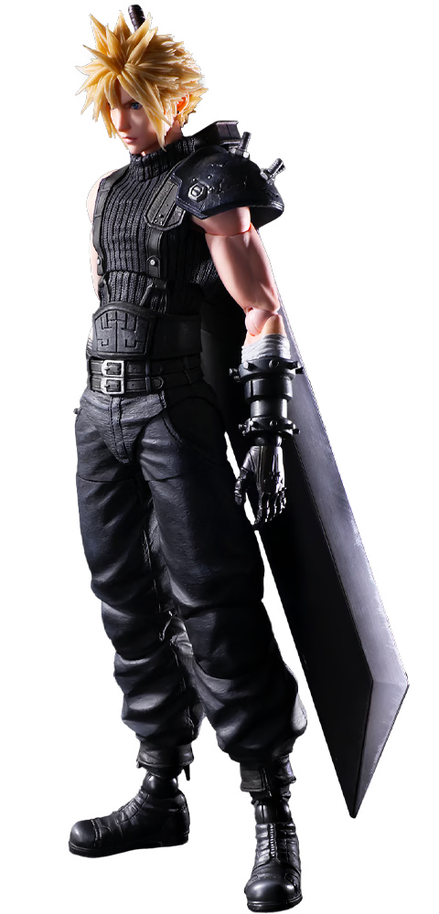 Square Enix Final Fantasy VII Rebirth: Cloud Strife Play Arts Kai Action Figure New in Box