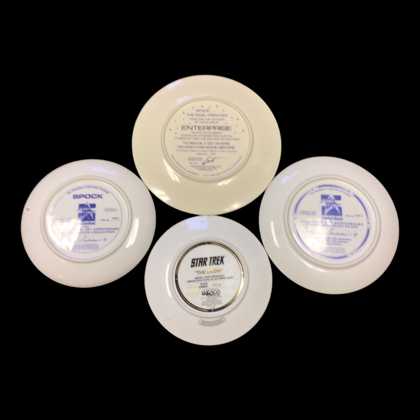 Star Trek 25th Anniversary Commemorative Plates - Set of 4 by Danbury Mint