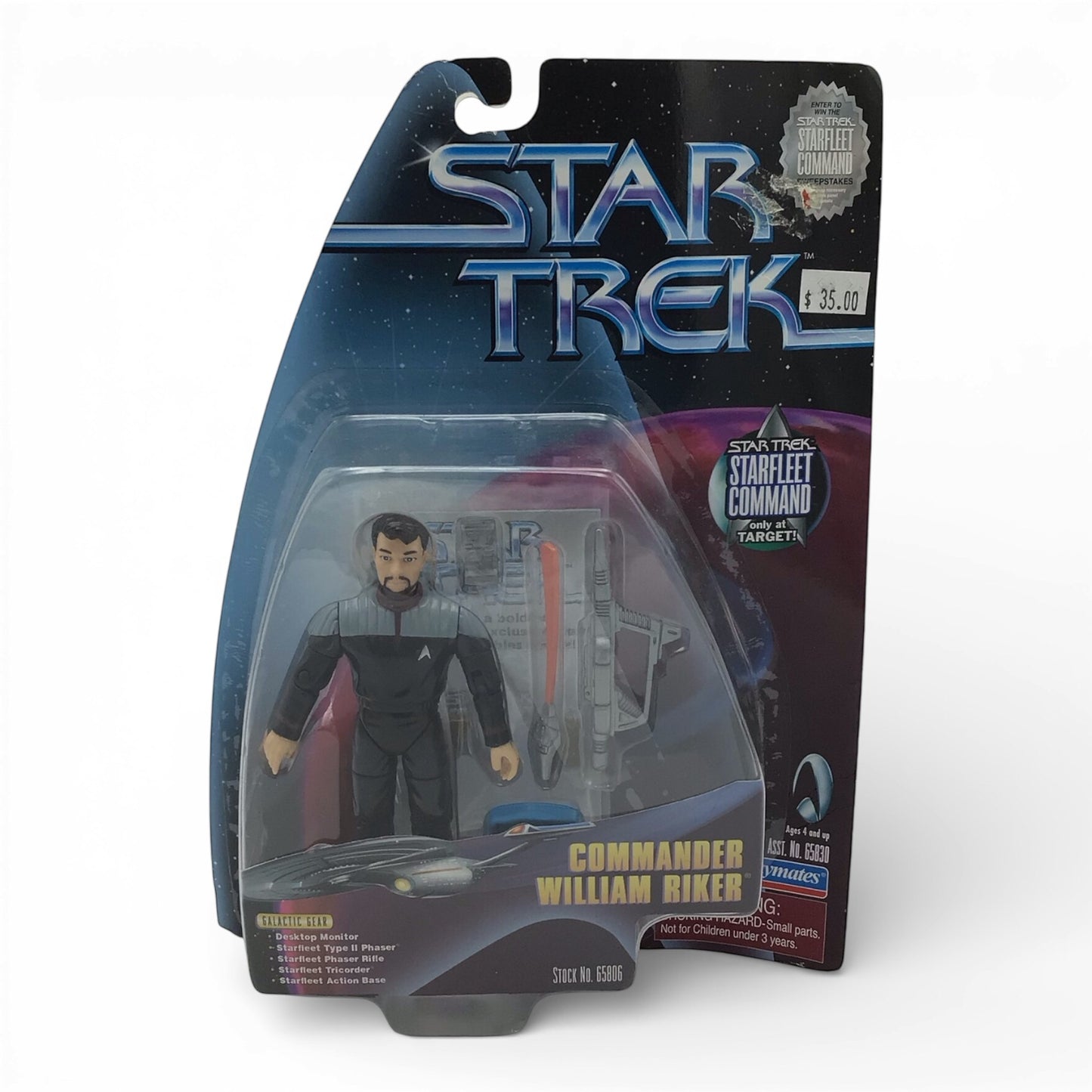 Star Trek Commander William Riker Action Figure 1999 - Playmates