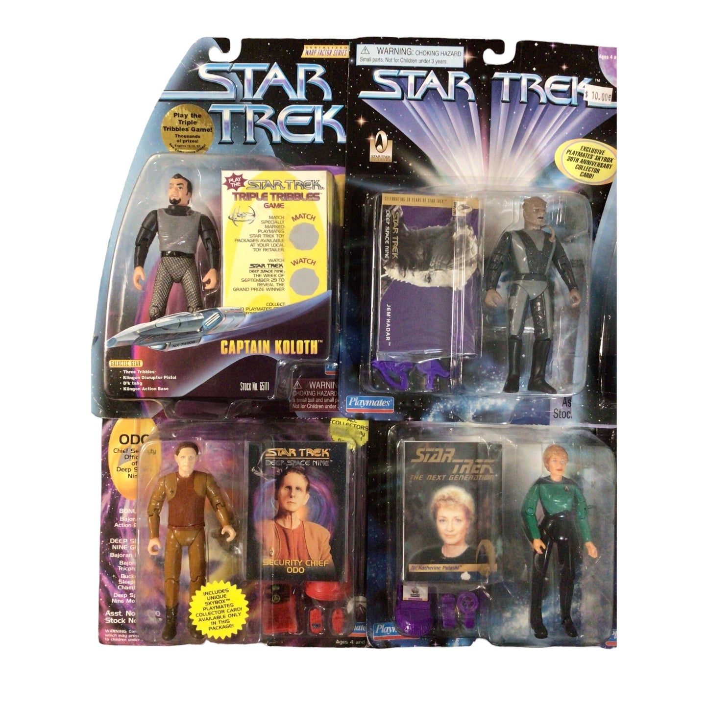 Star Trek Vintage Action Figure Lot with The Next Generation Collector Case