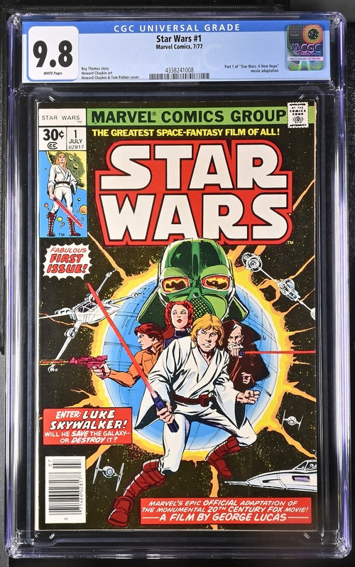 Star Wars #1 - CGC 9.8 - First Printing - 30 Cent Newsstand Edition - Marvel 1977